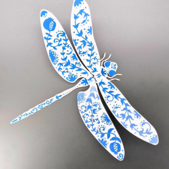 Libélula grande blanca y azul (Azuléjula)