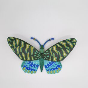 mariposa verde y azul atelier de cosillas