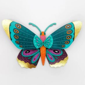 Mariposa grande con pan de oro